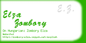 elza zombory business card